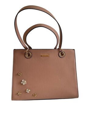 Aldo Blush Pink Floral Embellished Shoulder Tote